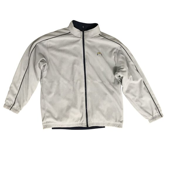 NFL LA Chargers MENS STARTER Jacket Reversable Full Zip Navy & Gray 3XL - Picture 2 of 11
